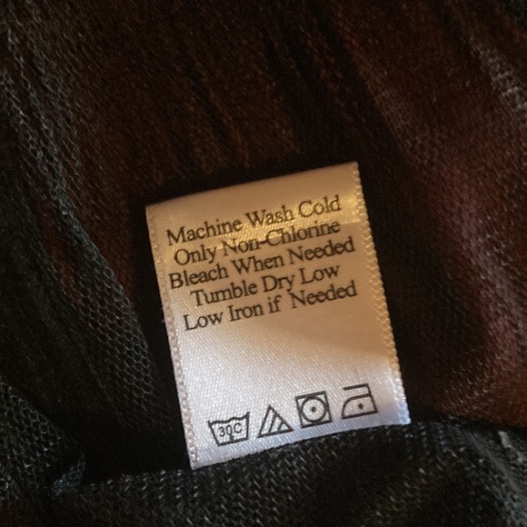 Coldwater Creek iridescent button down collared blouse in a cranberry shade. - Picture 7 of 7